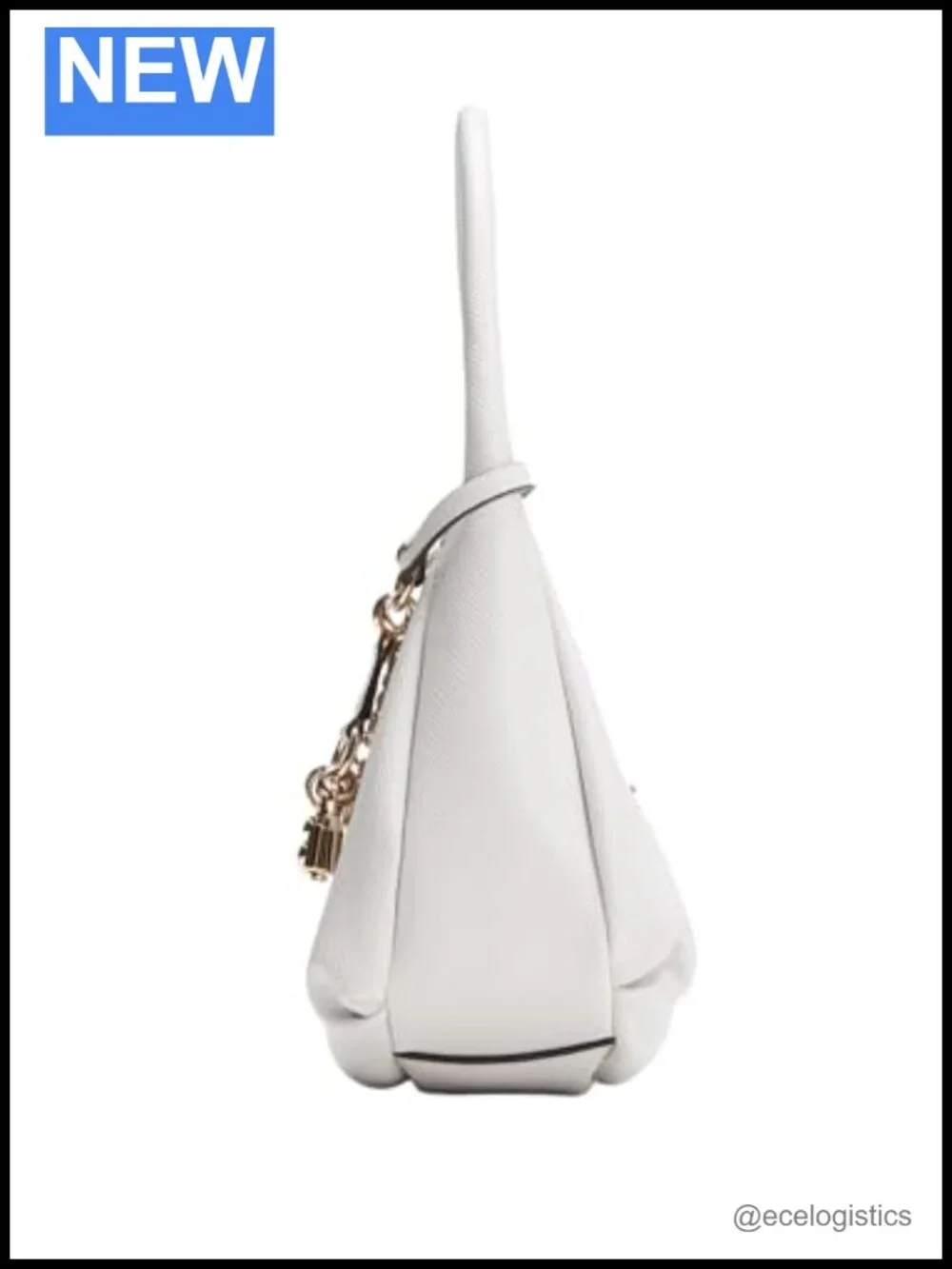Polyurethane Hobo Bag with Gold Hardware, Top Handle Shoulder Bag